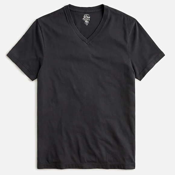 J crew broken in short sleeve vneck tee shirt black - Picture 1 of 3